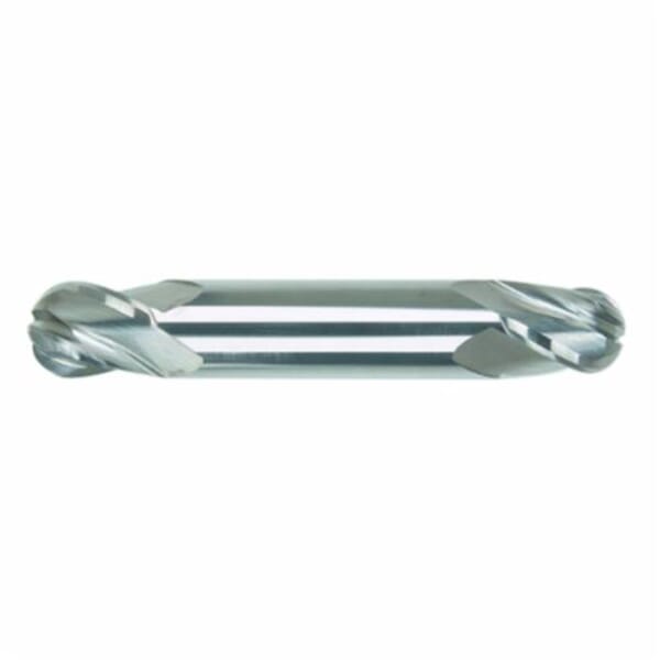 MORSE 91332 5949T Ball Nose Center Cutting Double End Stub Length End Mill, 1/2 in Dia Cutter, 5/8 in Length of Cut, 4 Flutes, 1/2 in Dia Shank, 3 in OAL, TiALN Coated