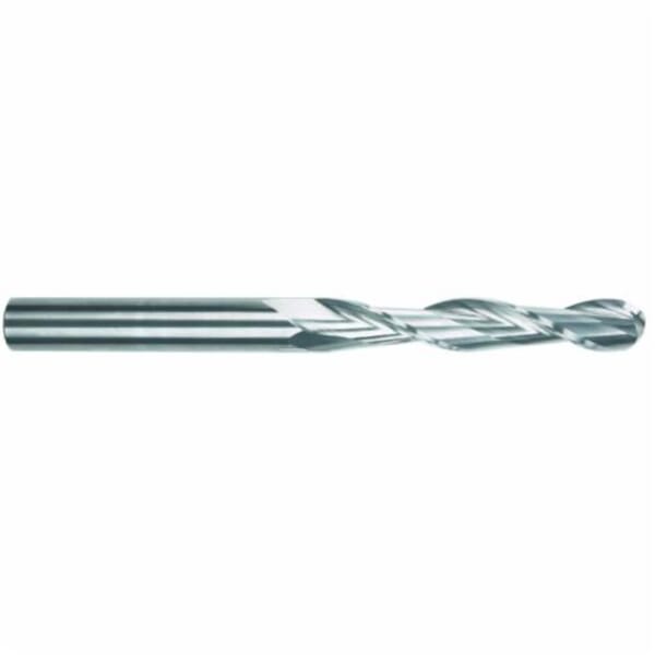 MORSE 90522 5952T Ball Nose Center Cutting Extra Long Length Single End End Mill, 1/4 in Dia Cutter, 1-1/2 in Length of Cut, 2 Flutes, 1/4 in Dia Shank, 4 in OAL, TiALN Coated