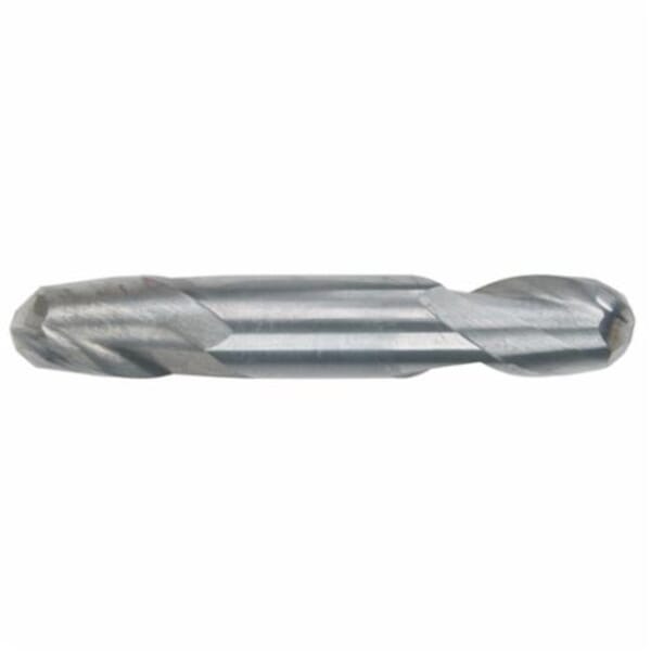 MORSE 90631 5948T Ball Nose Center Cutting Double End Stub Length End Mill, 7/16 in Dia Cutter, 9/16 in Length of Cut, 2 Flutes, 7/16 in Dia Shank, 3 in OAL, TiALN Coated