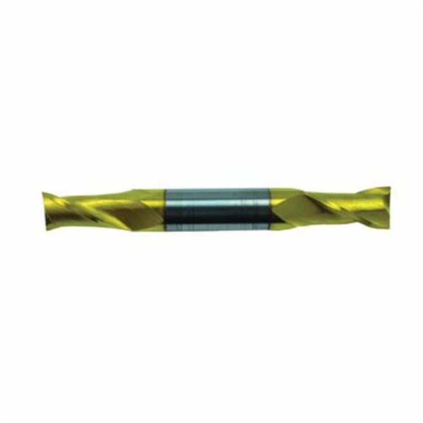 MORSE 91052 5895G Center Cutting Double End Regular Length End Mill, 3/16 in Dia Cutter, 1/2 in Length of Cut, 4 Flutes, 3/8 in Dia Shank, 3-1/4 in OAL, TiN Coated