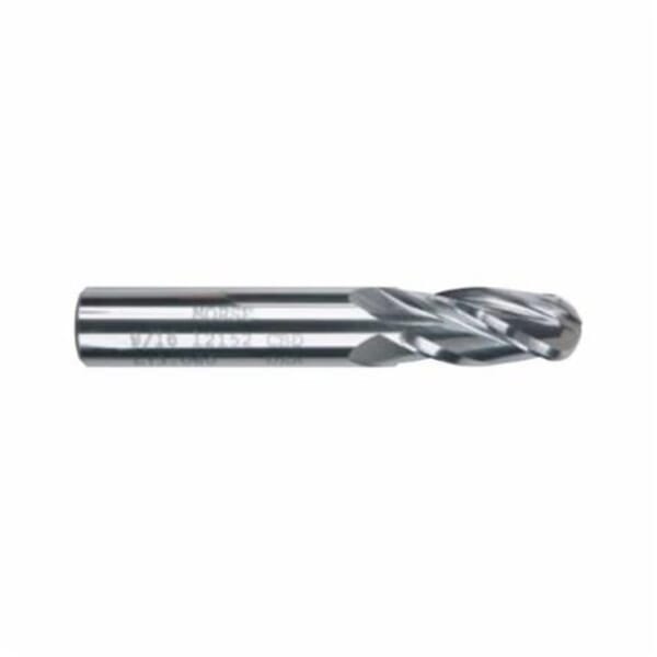MORSE 91284 5965T Ball Nose Center Cutting Regular Length Single End End Mill, 3 mm Dia Cutter, 9 mm Length of Cut, 4 Flutes, 3 mm Dia Shank, 39 mm OAL, TiALN Coated