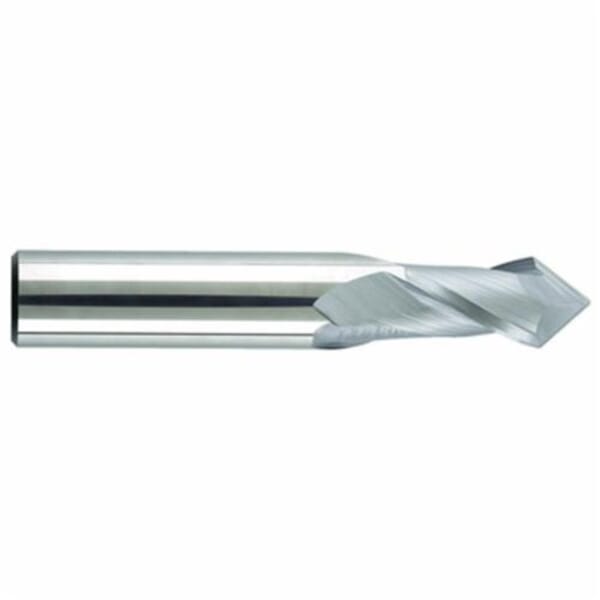 MORSE DRILL-MILL 95342 5989T Regular Length Single End End Mill, 3/16 in Dia, 90 deg Point, 2 Flutes, 5/8 in L Flute, 5/8 in L of Cut, 3/16 in Dia Shank, 2 in OAL, TiAlN Coated