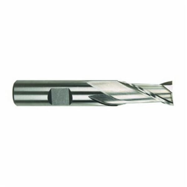 MORSE 96184 1898G Center Cutting Regular Length Single End End Mill, 17/32 in Dia Cutter, 1-1/8 in Length of Cut, 2 Flutes, 1/2 in Dia Shank, 3-1/8 in OAL, TiN Coated