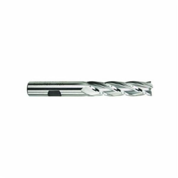 MORSE 96232 4551G Center Cutting Long Length Single End End Mill, 1/4 in Dia Cutter, 1-1/4 in Length of Cut, 4 Flutes, 3/8 in Dia Shank, 3-1/16 in OAL, TiN Coated