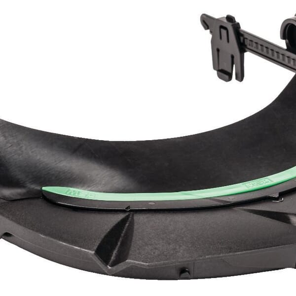 MSA V-Gard 10115730 Slotted Standard Grade Faceshield Frame, For Use With MSA Slotted Cap Style, Plastic, Black, ANSI/ISEA Z87.1-2010