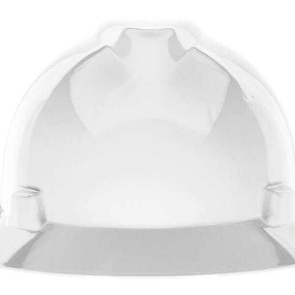 MSA V-Gard 475369 Full Brim Hard Hat, SZ 6-1/2 to 8 Fits Mini Hat, Polyethylene, 4-Point Fas-Trac III Suspension, ANSI Electrical Class Rating: Class E, ANSI Impact Rating: Type I, Ratchet Adjustment