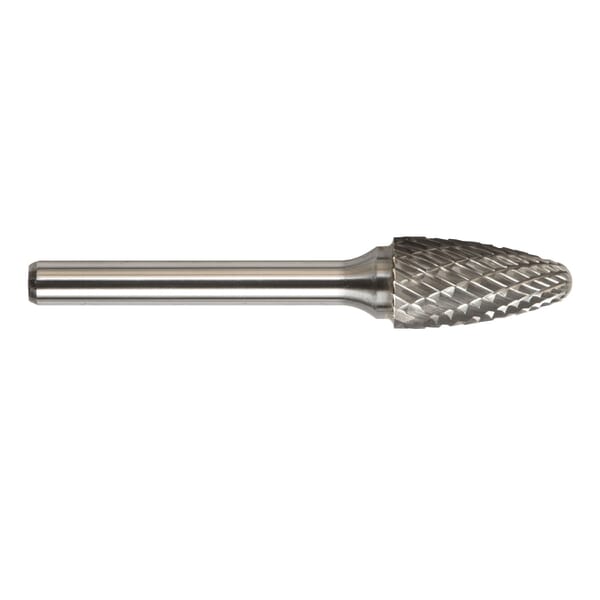 Magnum 7F124ADC 7000F Carbide Burr, Radius End, Tree Head, 3/8 in Dia Head, 3/4 in L of Cut, Double Cut