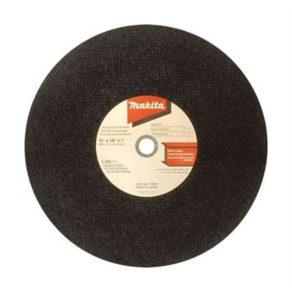 Makita B-10849-5 Multi-Purpose Cut-Off Wheel, 14 in Dia x 1/8 in THK, 1 in Center Hole, 36 Grit, Aluminum Oxide Abrasive