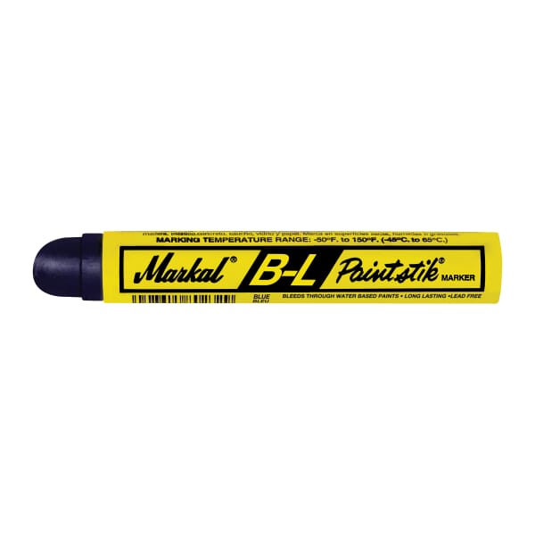 Markal 080725 B-L Paintstik Solid Paint Marker, 11/16 in Round Tip, Blue