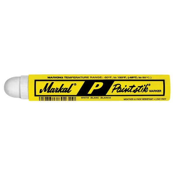 Markal 083420 P Paintstik Solid Paint Marker, 11/16 in, White