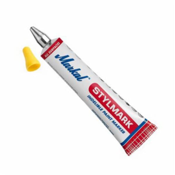 Markal 096653 Dura-BALL Liquid Paint Marker, 1/8 in Metal Ball Tip, Yellow