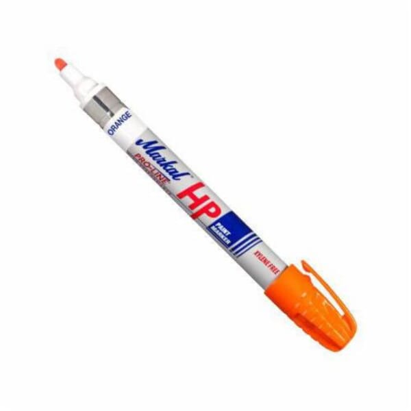 Markal 096964 PRO-LINE HP High Performance Liquid Paint Marker, 1/8 in Bullet/Medium Tip, Fiber Tip, Orange