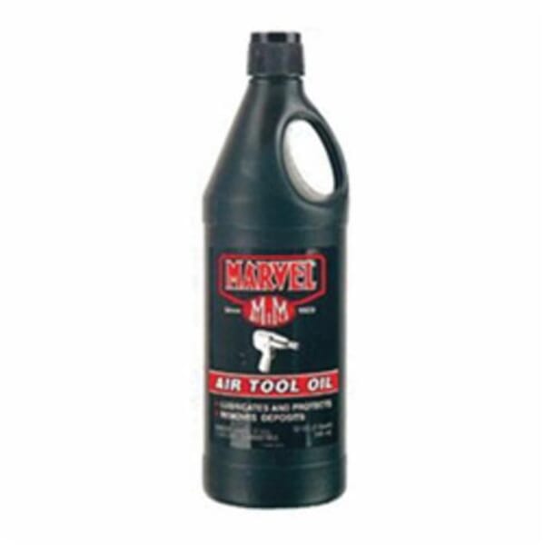 Marvel MM85R1 Air Tool Oil With Child Proof Cap, 1 qt Bottle, Typical Oily Odor/Scent, Thin Liquid Form, Clear Red