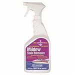 MaryKate MK3732 Mildew Non-Flammable Mildew and Stain Remover, 1 qt Bottle, Chlorine Odor/Scent, Clear, Liquid/Viscous Form