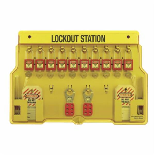Master Lock 1483BP410 Keyed Different Padlock Station, 15-1/2 in H x 22 in W x 1-3/4 in D