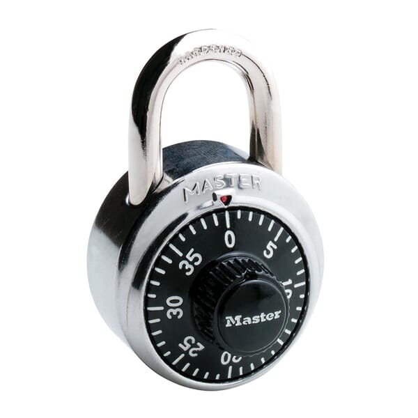 Master Lock 1502 BlockGuard Round Safety Padlock, 9/32 in Shackle, Double Reinforced Stainless Steel Body, Anti-Shim Technology Locking