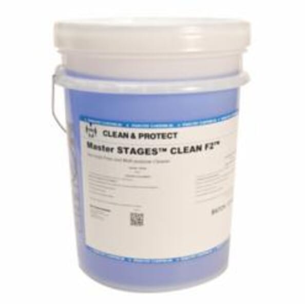 Master STAGES CLEANF2-5G CLEAN F2 Super Concentrate Non-Butyl Floor Multi-Purpose Cleaner, 5 gal Pail, Mild Citrus Odor/Scent, Blue, Liquid Form
