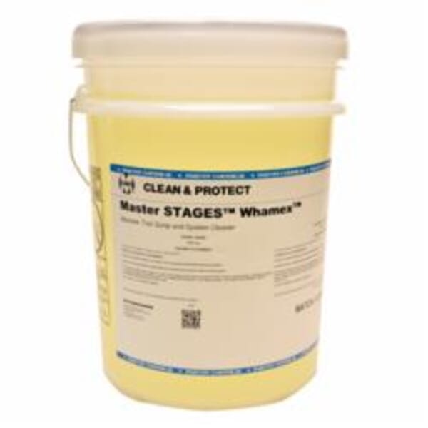 Master STAGES WHAMEX-5G Whamex Machine Tool Sump/System Cleaner, 5 gal Pail, Liquid, Yellow, Mild