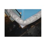 Meltblown CELS348-40 Spunbond Absorbent Sock, 4 ft L, 52.13 gal Absorption, Cellulose, White
