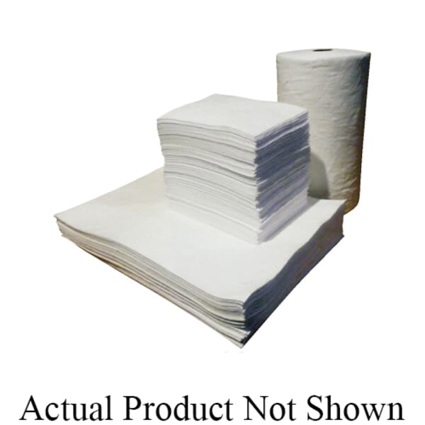 Meltblown WM200 1-Ply Single Weight Standard Straight Absorbent Pad, 18 in L x 15 in W, 28.04 gal/bale Absorption