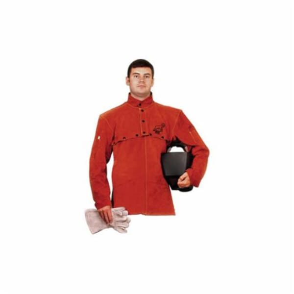 MCR Safety 38100L Cape Sleeve, M, Flat Orange, Side Split Leather