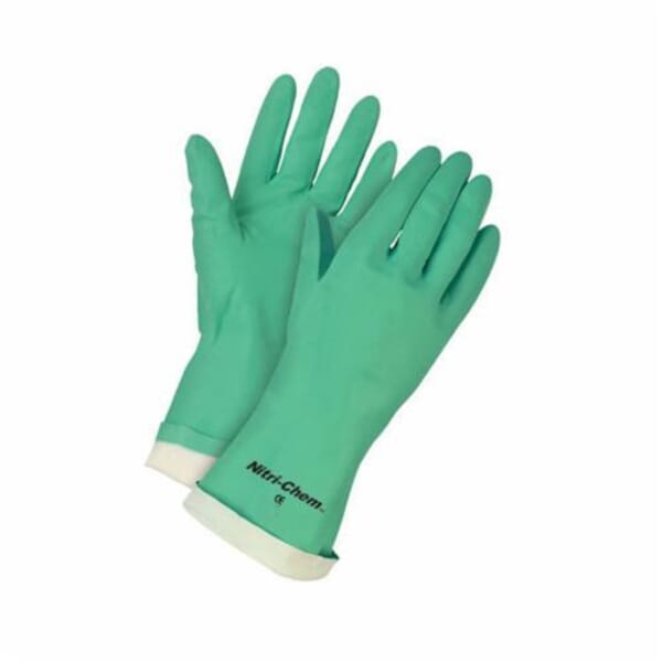 Memphis Nitri-Chem Industrial Grade Unsupported Chemical Resistant Gloves With Black Logo