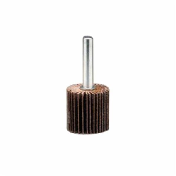 Merit Grind-O-Flex 08834137633 MM-2510 High Performance Mandrel Mount Mini Coated Flap Wheel, 2-1/2 in Dia Wheel, 1 in W Face, 1/4 in Dia Shank, 240 Grit, Very Fine Grade, Ceramic Alumina Abrasive