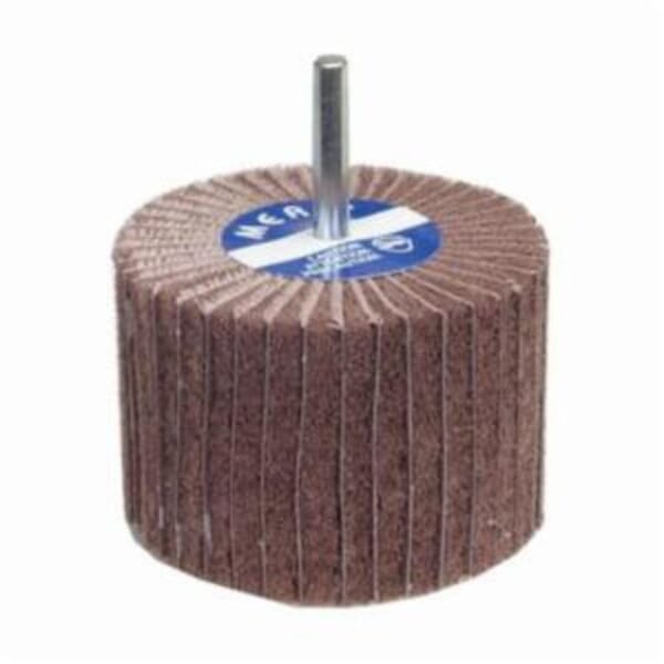 Merit 08834138122 Combination Spindle Mounted Non-Woven Flap Wheel, 2 in Dia Wheel, 1 in W Face, 1/4 in Dia Shank, 60 Grit, Very Fine Grade, Aluminum Oxide Abrasive
