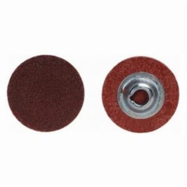 Merit 69957399605 Coated Abrasive Quick-Change Disc, 3/4 in Dia, 60 Grit, Coarse Grade, Aluminum Oxide Abrasive, Type TS (Type II) Attachment