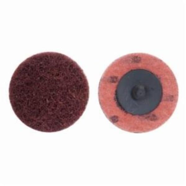 Merit Buffing 08834161649 Quick-Change Non-Woven Abrasive Disc, 2 in Dia, Type TR (Type III) Attachment, Aluminum Oxide, Coarse Grade