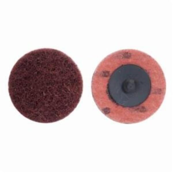Merit Buffing 08834161651 Quick-Change Non-Woven Abrasive Disc, 3 in Dia, Type TR (Type III) Attachment, Aluminum Oxide, Coarse Grade