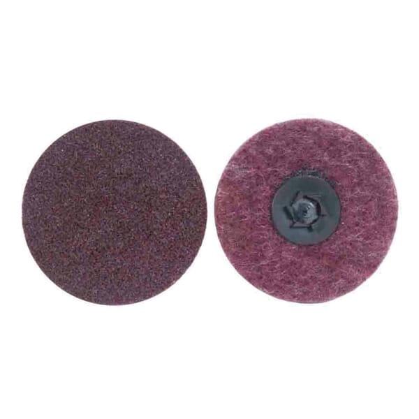 Merit 08834163049 Non-Woven Abrasive Quick-Change Disc, 1-1/2 in Dia, Medium Grade, Aluminum Oxide Abrasive, Type TP (Type I) Attachment