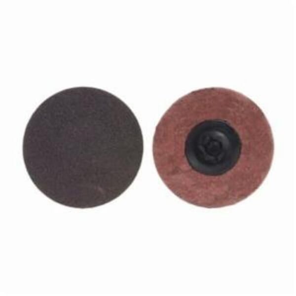 Merit PowerLock FlexEdge 08834164335 ALO Flexible Coated Abrasive Quick-Change Disc, 2 in Dia, 80 Grit, Coarse Grade, Aluminum Oxide Abrasive, Type TP (Type I) Attachment