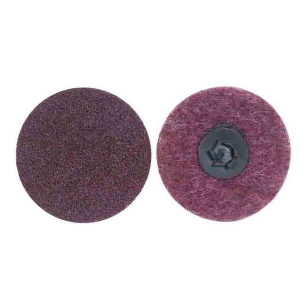 Merit 08834164818 Non-Woven Abrasive Quick-Change Disc, 1 in Dia, 80 Grit, Medium Grade, Aluminum Oxide Abrasive, Type TP (Type I) Attachment