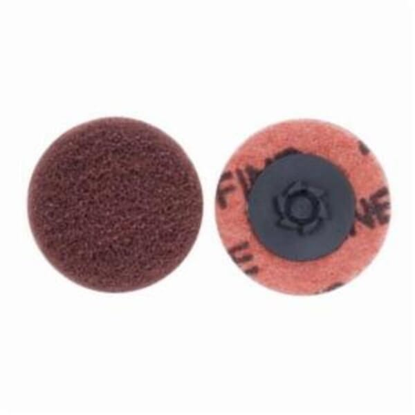 Merit Buffing 08834166281 Quick-Change Non-Woven Abrasive Disc, 2 in Dia, Type TP (Type I) Attachment, Aluminum Oxide, Fine Grade