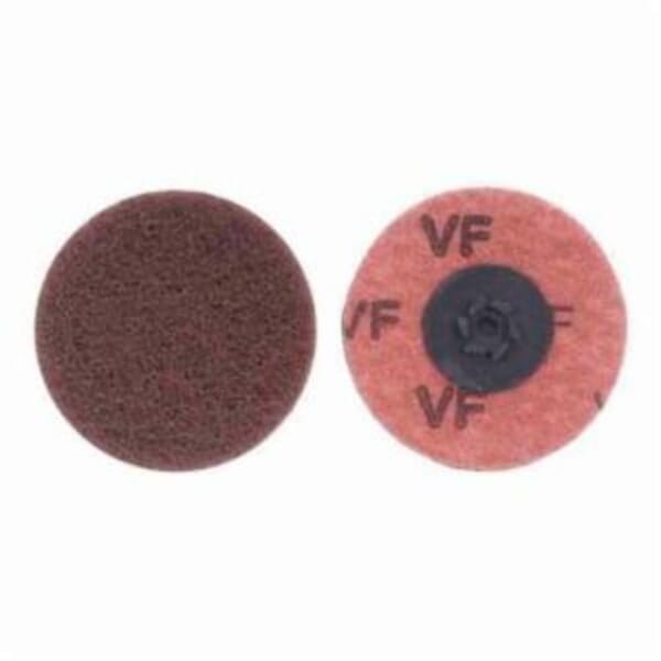 Merit Buffing 08834166282 Quick-Change Non-Woven Abrasive Disc, 2 in Dia, Type TP (Type I) Attachment, Aluminum Oxide, Very Fine Grade