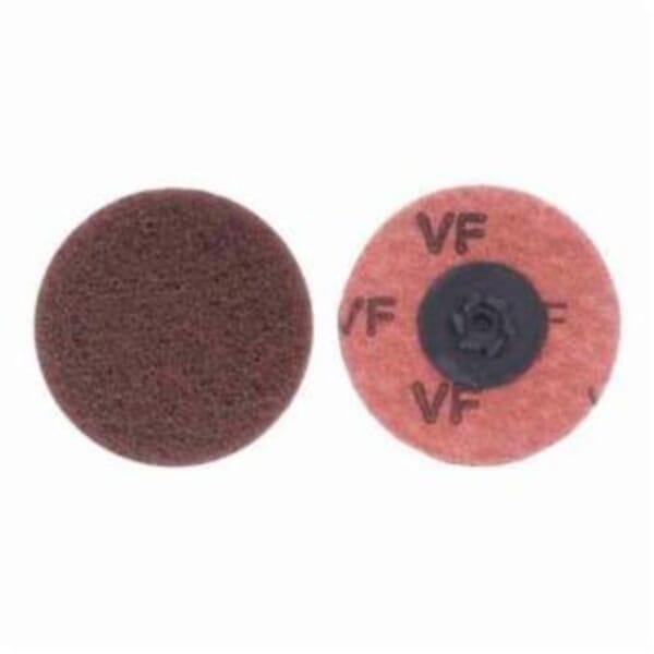 Merit Buffing 08834166286 Quick-Change Non-Woven Abrasive Disc, 3 in Dia, Type TP (Type I) Attachment, Aluminum Oxide, Very Fine Grade