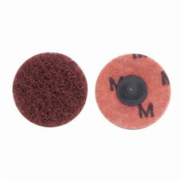 Merit Buffing 08834166303 Quick-Change Non-Woven Abrasive Disc, 2 in Dia, Type TR (Type III) Attachment, Aluminum Oxide, Medium Grade