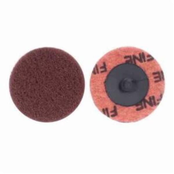Merit Buffing 08834166304 Quick-Change Non-Woven Abrasive Disc, 2 in Dia, Type TR (Type III) Attachment, Aluminum Oxide, Fine Grade