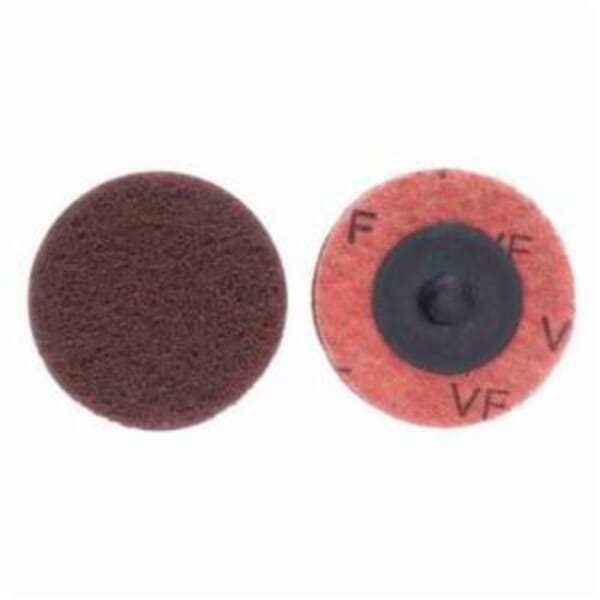 Merit Buffing 08834166305 Quick-Change Non-Woven Abrasive Disc, 2 in Dia, Type TR (Type III) Attachment, Aluminum Oxide, Very Fine Grade