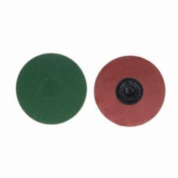 Merit PowerLock 08834167029 Zirc Plus R801 Coated Abrasive Quick-Change Disc, 2 in Dia, 120 Grit, Medium Grade, Zirconia Alumina Abrasive, Type TP (Type I) Attachment