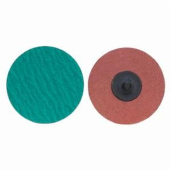 Merit PowerLock 08834167117 Zirc Plus R801 Coated Abrasive Quick-Change Disc, 3 in Dia, 60 Grit, Coarse Grade, Zirconia Alumina Abrasive, Type TR (Type III) Attachment