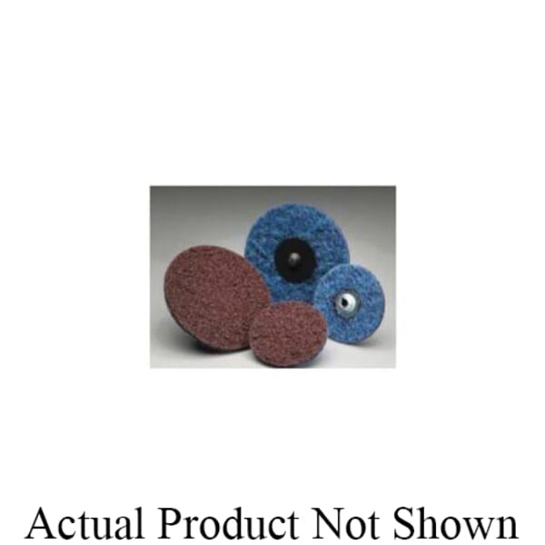 Merit 08834168802 Non-Woven Abrasive Quick-Change Disc, 5 in Dia, Medium Grade, Aluminum Oxide Abrasive, Speed Change Fastener Attachment