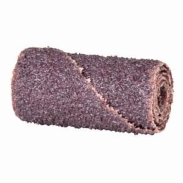 Merit 08834180587 Straight Half Glued Coated Cartridge Roll, 1 in Dia x 1-1/2 in OAL, 1/4 in Pilot Hole, 60 Grit, Aluminum Oxide Abrasive