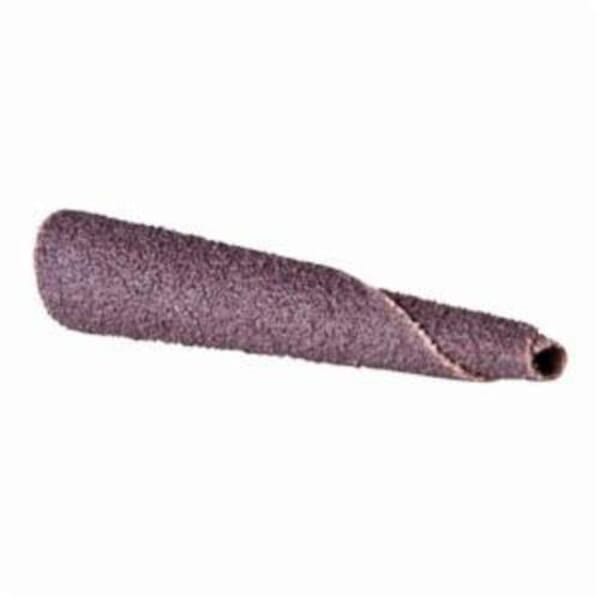 Merit 08834180873 Tapered Cone Point, 5/16 in Max Diameter, 80 Grit, Medium Grade, 5 in Center Hole, Aluminum Oxide Abrasive