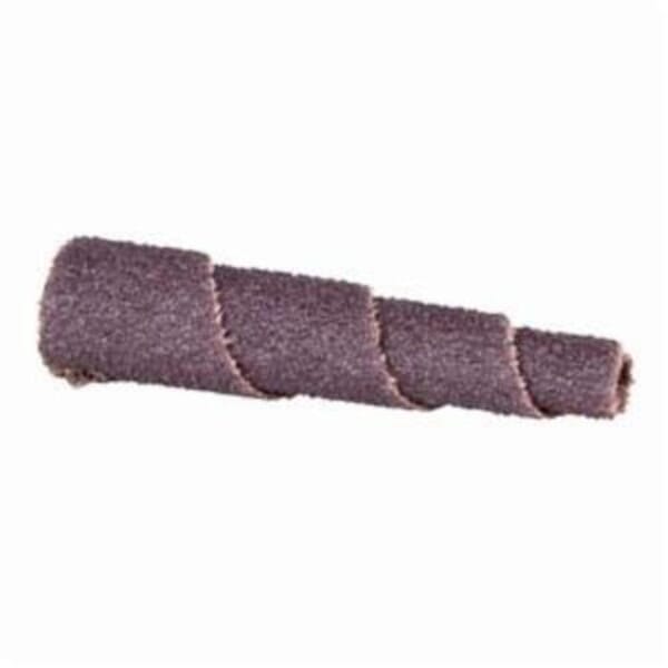 Merit 08834181878 Full Tapered Coated Spiral Roll, 1 in Dia x 2 in OAL, 3/16 in Pilot Hole, 60 Grit, Aluminum Oxide Abrasive
