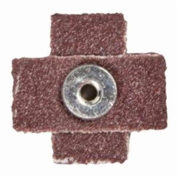 Merit 08834184116 Coated Cross Pad, 3 in L x 3 in W x 1 in THK, 1/4-20 Eyelet Thread, 120 Grit