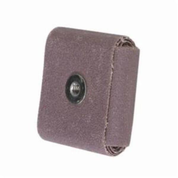 Merit 08834184125 Coated Square Pad, 1-1/2 in L x 1-1/2 in W x 1/2 in THK, 1/4-20 Eyelet Thread, 80 Grit