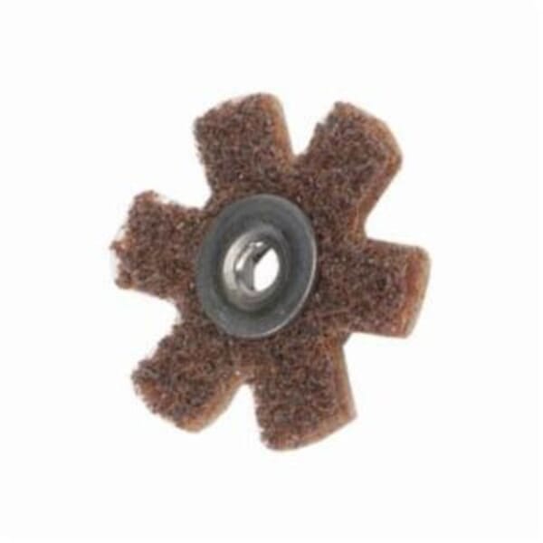 Merit 08834185923 Surface Preparation Star, 1-1/2 in Dia, 1/4-20 Eyelet, Coarse Grade, Aluminum Oxide Abrasive