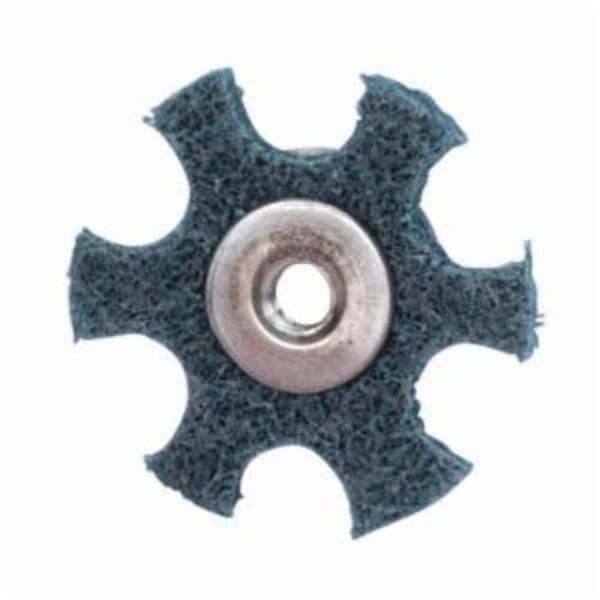 Merit 08834185925 Surface Preparation Star, 1-1/2 in Dia, 1/4-20 Eyelet, Very Fine Grade, Aluminum Oxide Abrasive